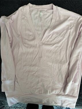 Women's Light Pink V-Neck Lounge Top by Fabletics